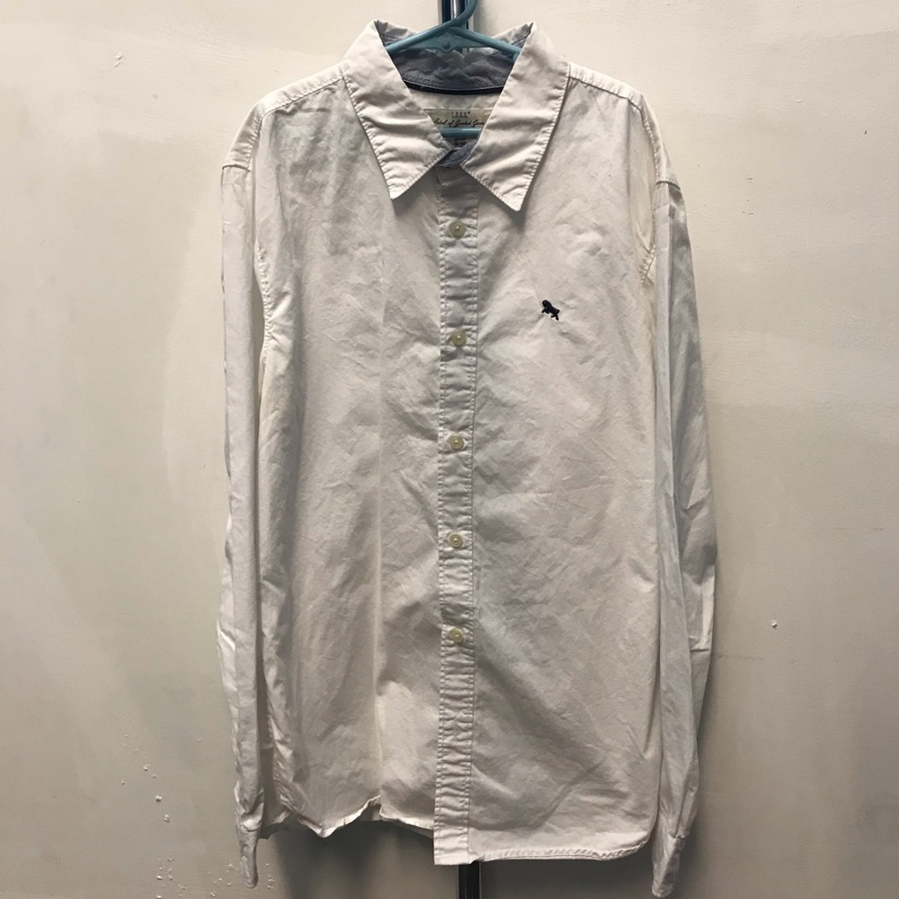 H&M Logg White Cotton Button Down Shirt - Size 14